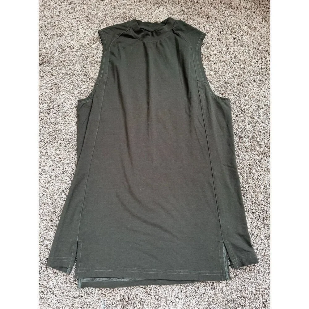 Alphalete Olive Green Sleeveless High Neck Athletic Tank Top Women’s S/M